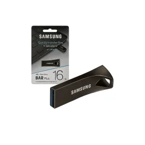 Buy 16GB Samsung BAR Plus 16GB USB Flash Drives. Durable metal design, fast file transfers, and trusted Samsung quality for work, school, or media.