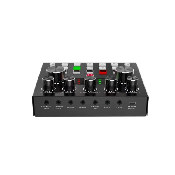 Live Streaming Broadcasting V8S Sound Card with 10 Sound Effects,3 Inputs, Mic Input - Image 15