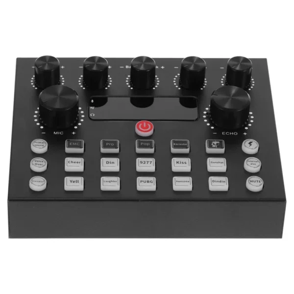 Live Streaming Broadcasting V8S Sound Card with 10 Sound Effects,3 Inputs, Mic Input - Image 5