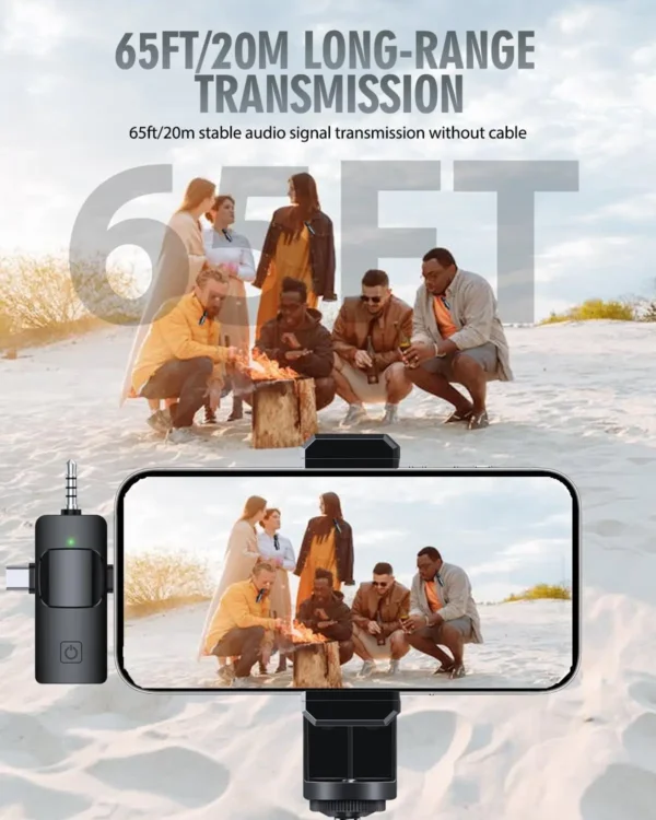 3 in 1 Wireless Lavalier Microphone for iPhone & Android - Image 5