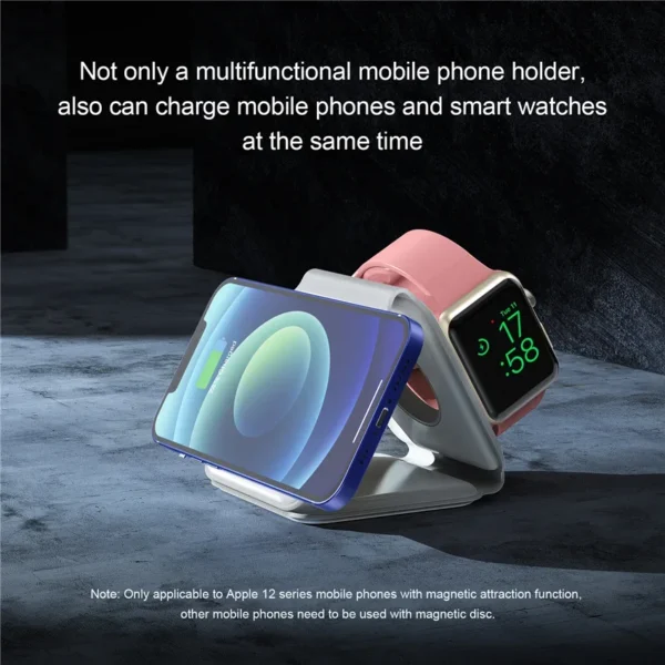 3 in 1  Fast Wireless Charger Foldable for iPhone, Airpods and iWatch - Image 6