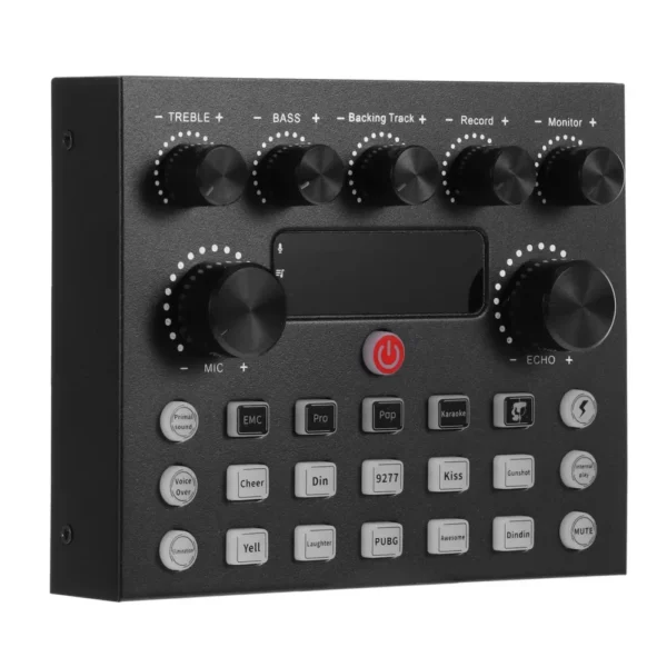 Live Streaming Broadcasting V8S Sound Card with 10 Sound Effects,3 Inputs, Mic Input - Image 21