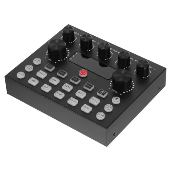 Live Streaming Broadcasting V8S Sound Card with 10 Sound Effects,3 Inputs, Mic Input - Image 9
