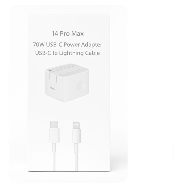 70W USB-C Fast Charger for iPhone 14 Pro Max
