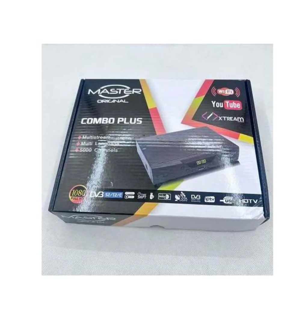 master combo plus decoder, dvb-t2 dvb-s2 combo receiver, hd digital satellite decoder, youtube decoder box, terrestrial and satellite receiver, 8000 channels tv box, master combo plus features