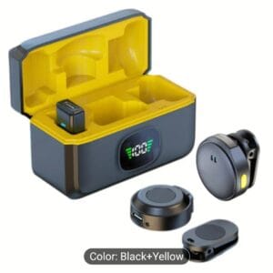 Professional Wireless Lavalier Microphone with Type-C Port for Smartphones, Computers & Cameras Plug & Play, LED Power Display, Portable Charging Case, Wireless Connectivity, Ideal for Podcasting, Live Streaming & Content Creation, Wireless Microphone