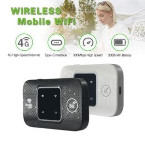 Alternative view of 4G 5G Wifi 6 Mobile Hotspot Router Support 10 Users With Sim Card Slot Wireless Router Portable Wifi Hotspot Home Travel