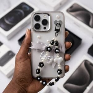 Alternative view of Cute Floral Beaded Phone Case with Wrist Charm